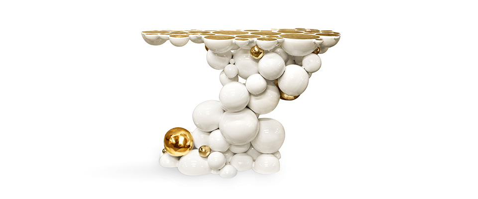 Newton White Console  BOCA DO LOBO Love Happens