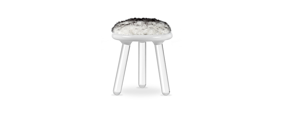 Illusion White Bear Stool  CIRCU Love Happens
