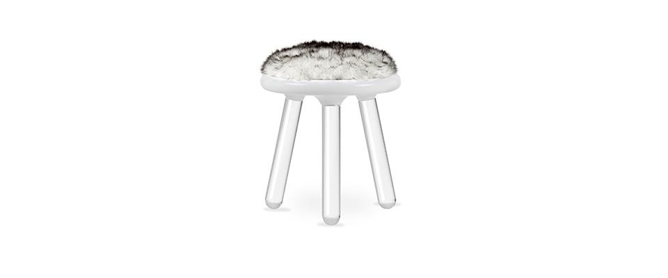 Illusion White Bear Stool  CIRCU Love Happens