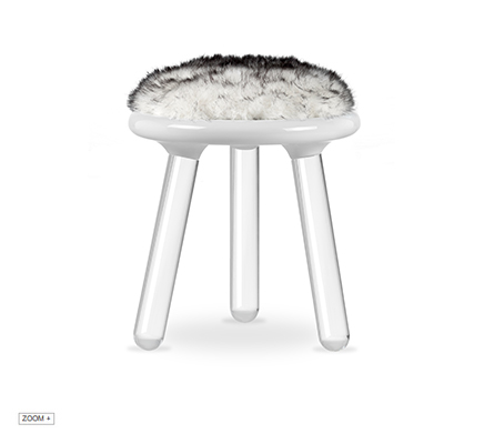 Illusion White Bear Stool CIRCU Love Happens