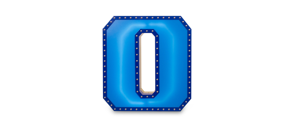 0 Number Graphic Lamp Delightfull Love Happens