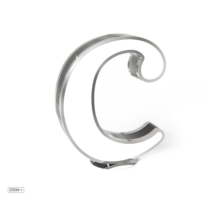 C Letter Graphic Lamp Delightfull Love Happens