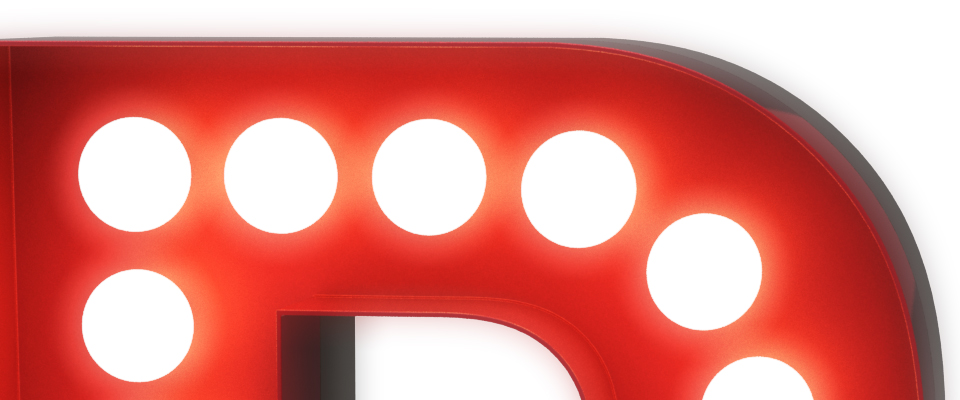 D Letter Graphic Lamp Delightfull Love Happens