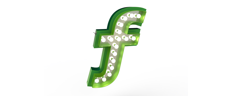 F Letter Graphic Lamp Delightfull Love Happens