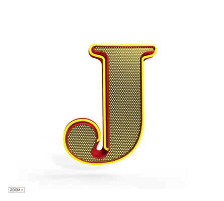 J Letter Graphic Lamp Delightfull Love Happens