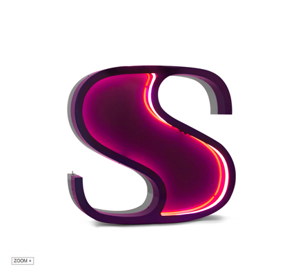 S Letter Graphic Lamp Delightfull Love Happens