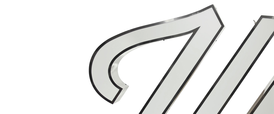 W Letter Graphic Lamp Delightfull Love Happens