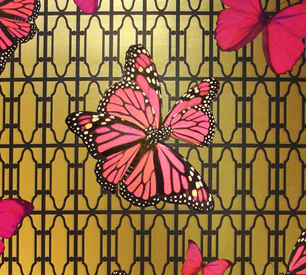 BUTTERFLIES ON GATE MAGENTA Koket Love Happens