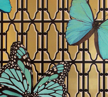BUTTERFLIES ON GATE TURQUOISE Koket Love Happens
