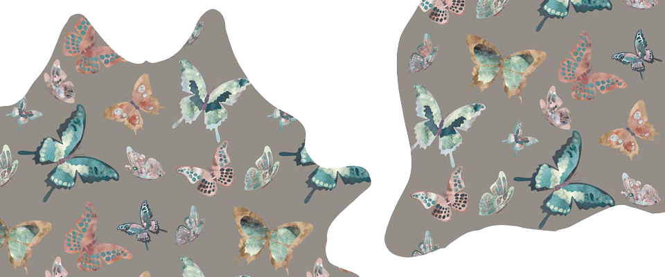 Madame Butterfly Taupe Rug Miyabi Casa Love Happens